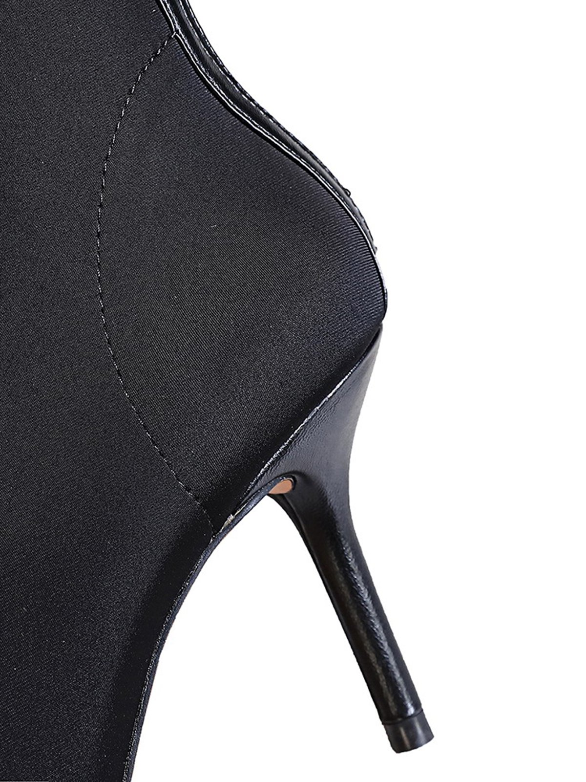 Simple Plain Height Increasing Zipper Block Heel Dress Boots Split Joint