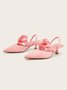 Elegant Floral Height Increasing Slip On Block Heel Back Empty  Shoes Applique