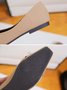 Elegant Color Block Non-Slip Slip On Low Heel Shallow Shoes Bow